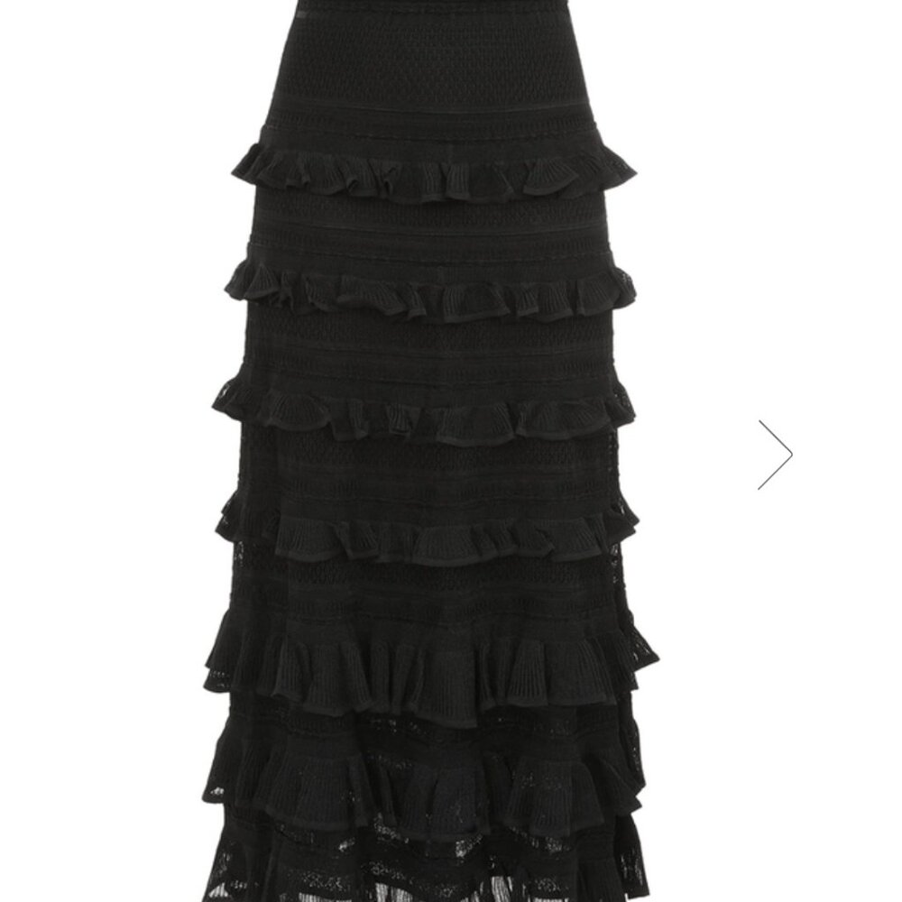 Zimmermann Frilled Skirt Black